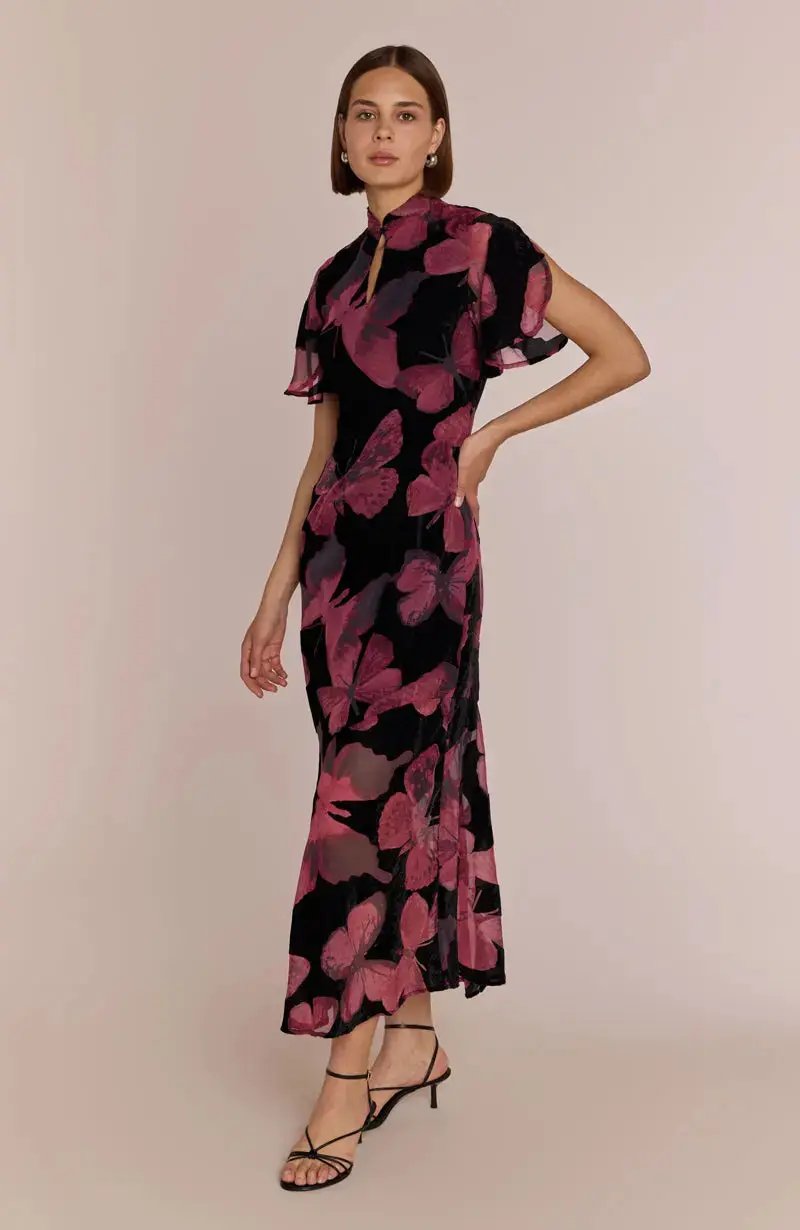 Kyoto Dress in Butterfly Print