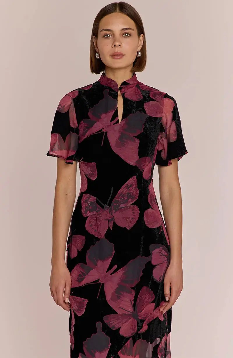Kyoto Dress in Butterfly Print