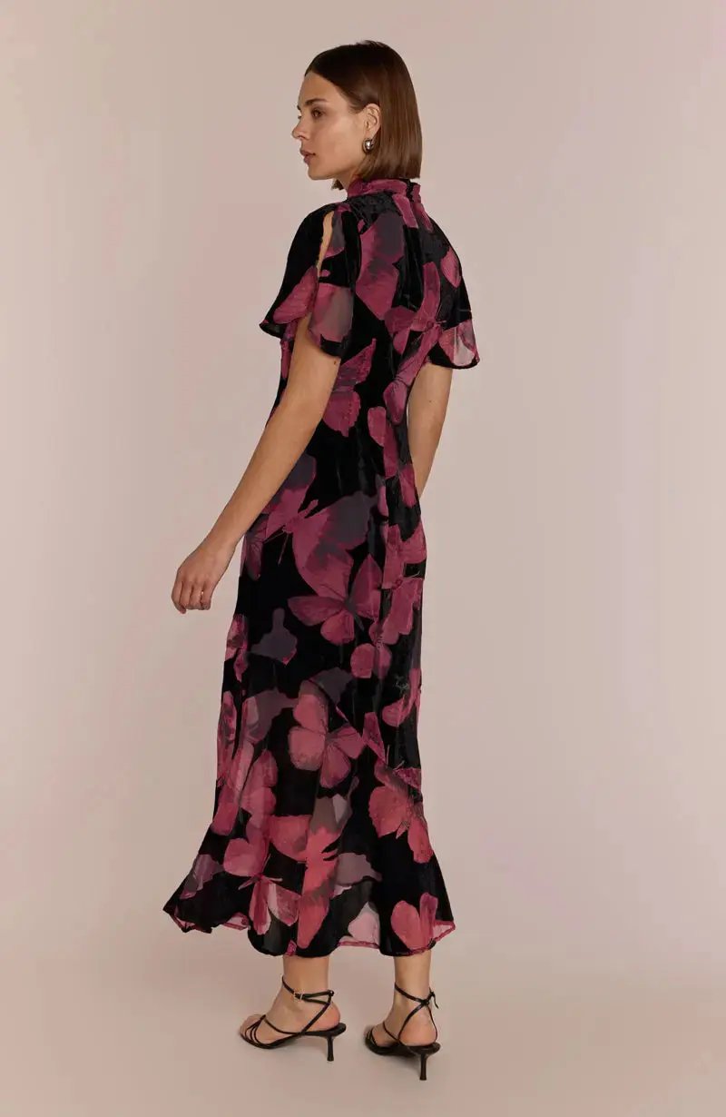 Kyoto Dress in Butterfly Print
