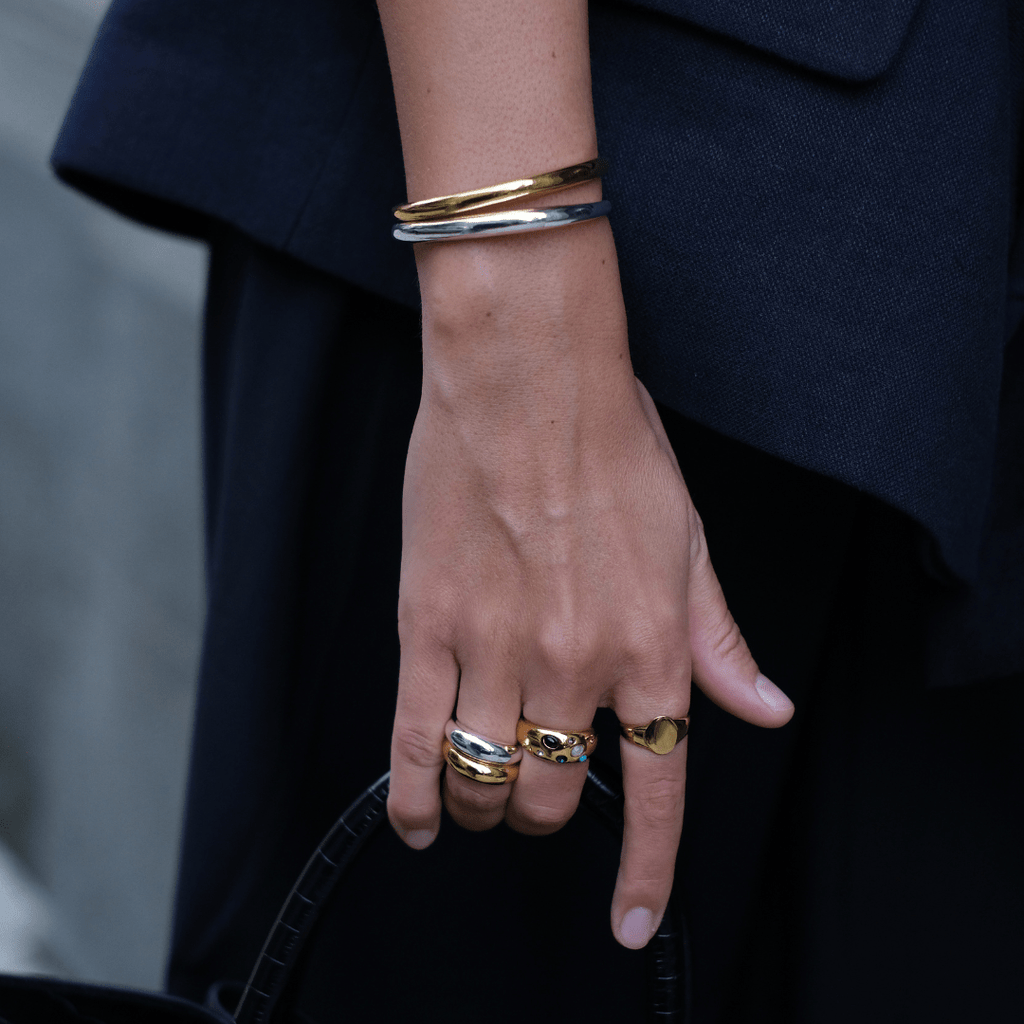 LUXE Domed Bangle - Gold