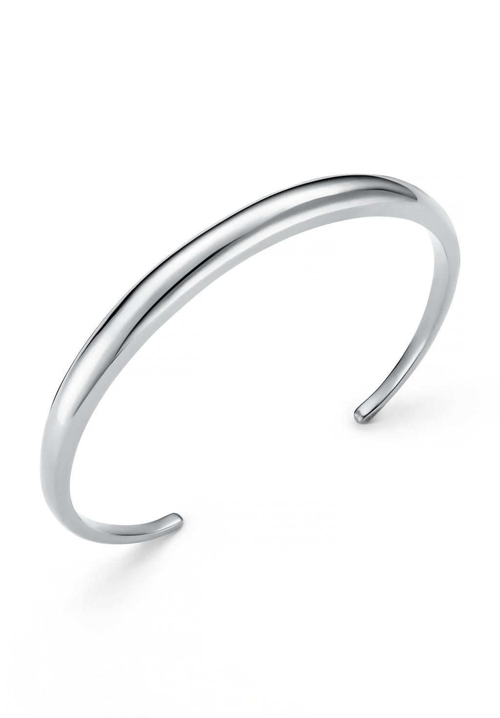 LUXE Domed Bangle - Silver