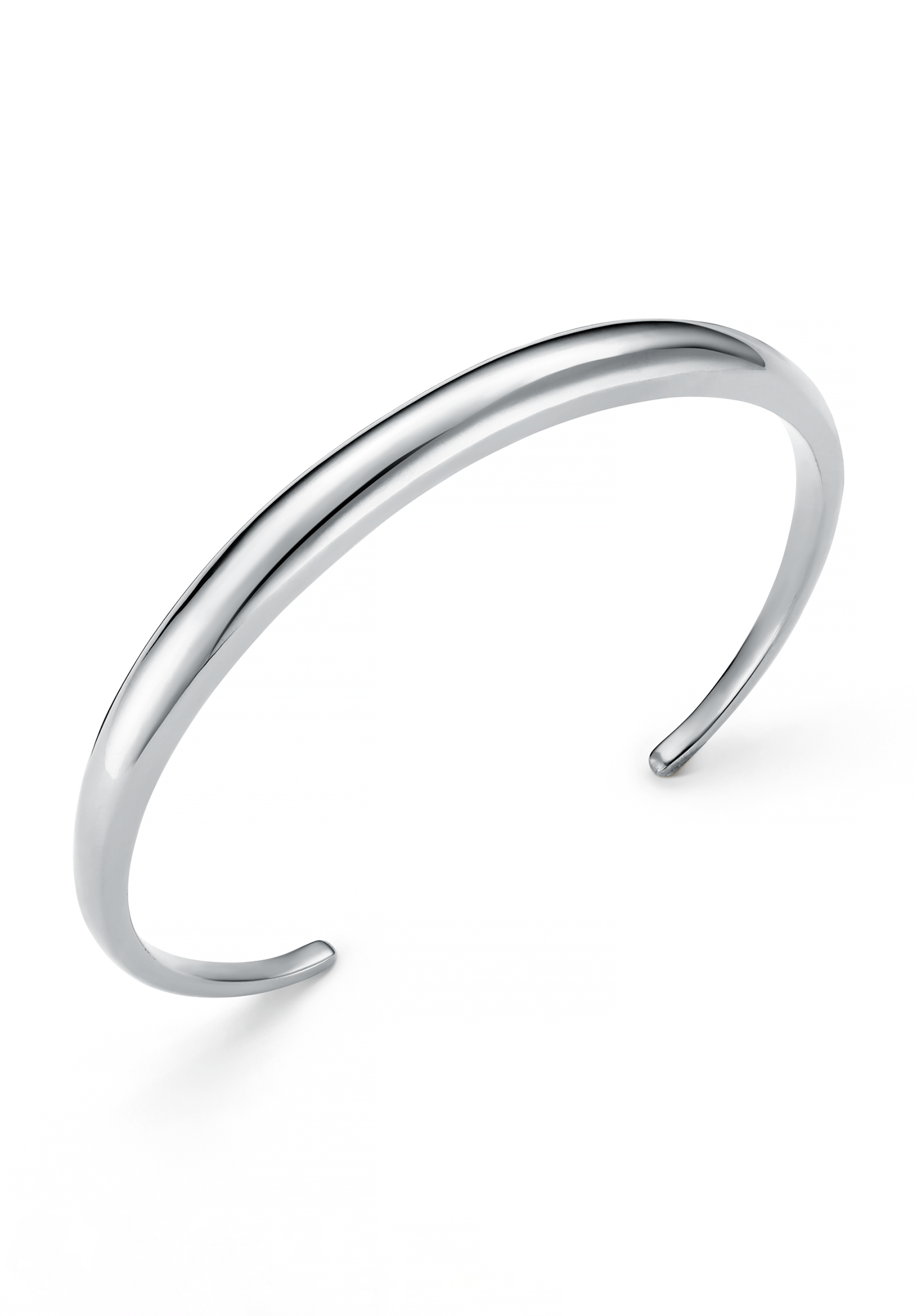 LUXE Domed Bangle - Silver