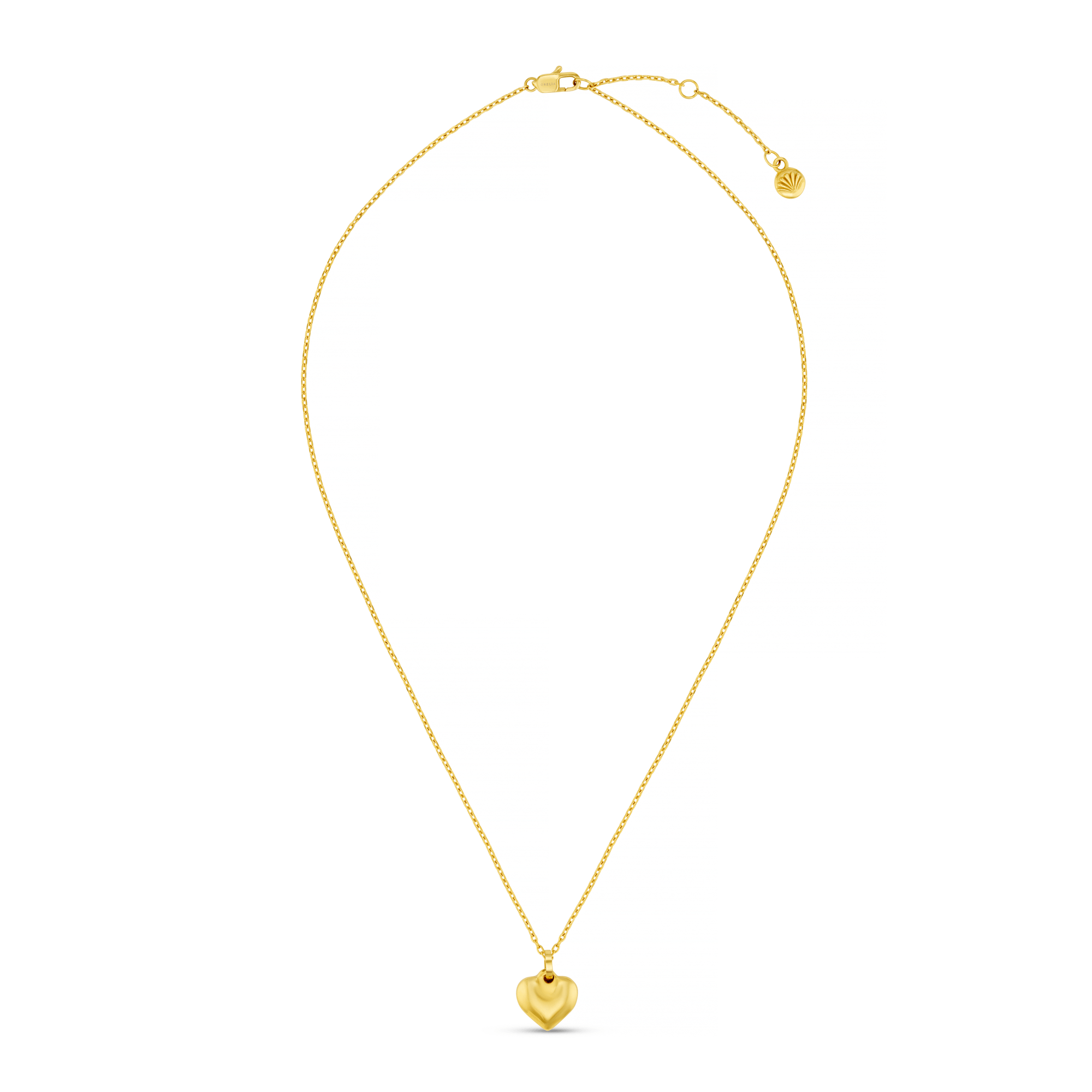 LUXE Domed Heart Necklace - Gold