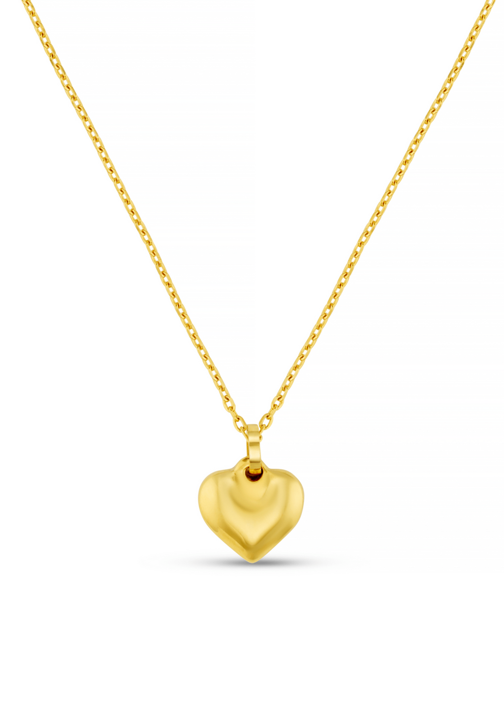LUXE Domed Heart Necklace - Gold