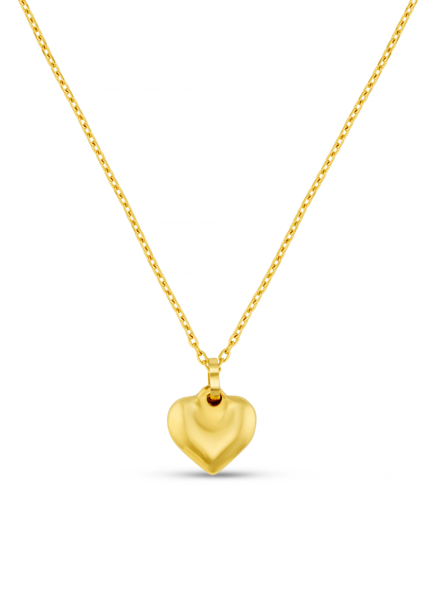LUXE Domed Heart Necklace - Gold