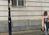 Video showing model wearing Emma Longline Faux Fur Coat In brown 