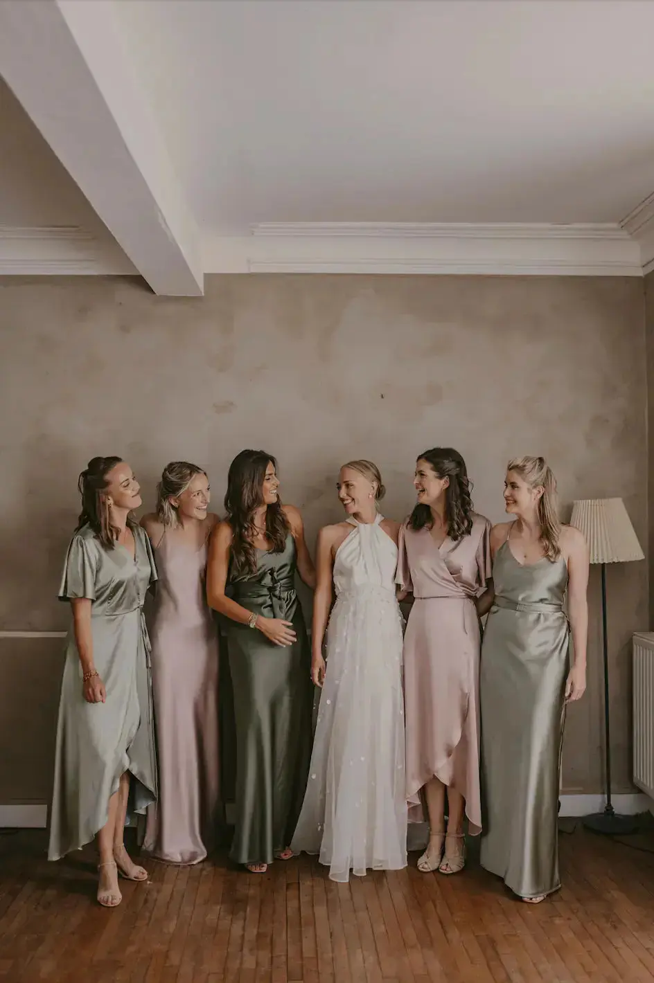 Brooklyn Dress in Sage Green Satin - Strappy Slip Bridesmaid Dress