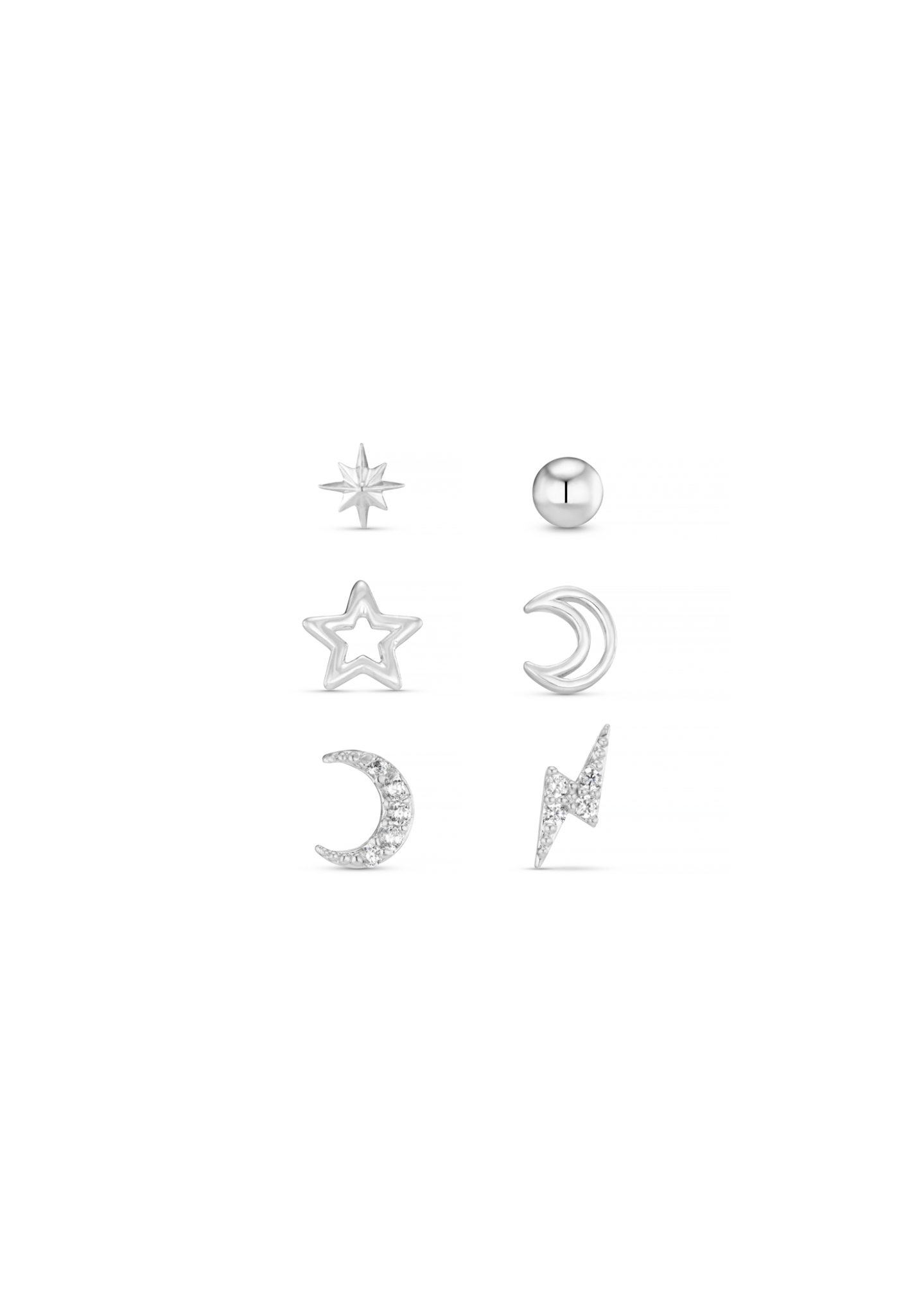 Celestial Stud Pack Ear Party - Silver