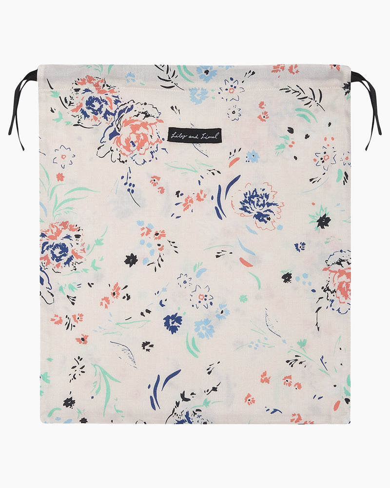 Evie Pyjama Shirt & Trouser Set Garden Floral Ivory