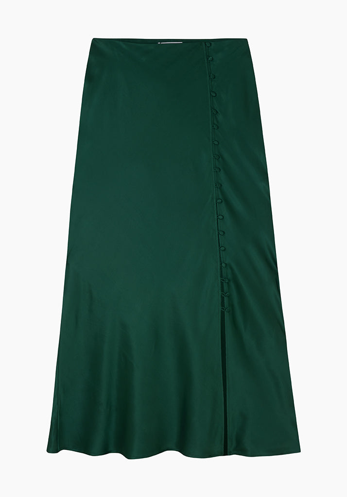 Mia Skirt Silk Satin Emerald Green