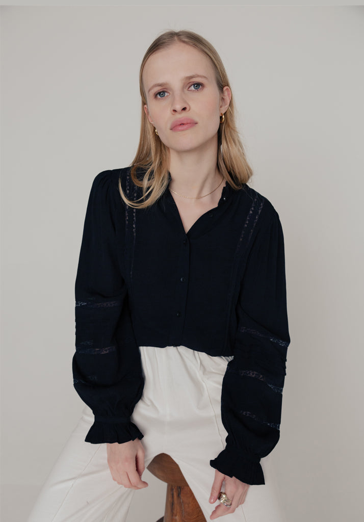 Abby Lace Insert Shirt