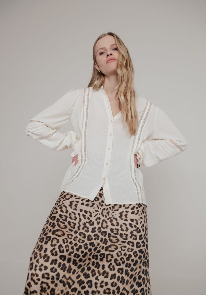 Abby Shirt Ivory Viscose