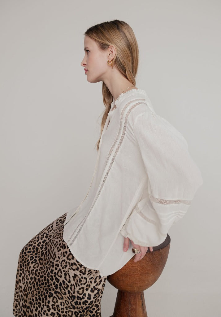 Abby Shirt Ivory Viscose