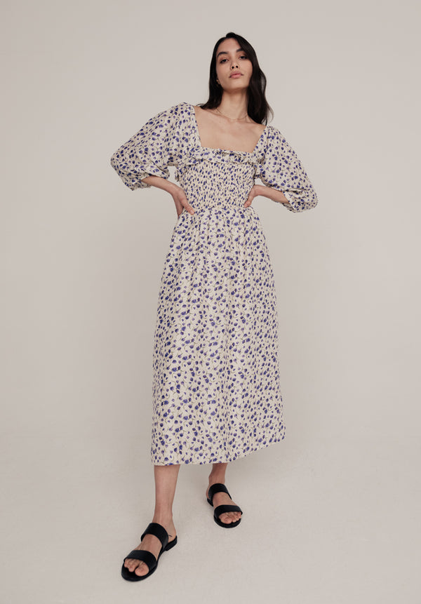 Matilda Dress Camellia Violet Silk
