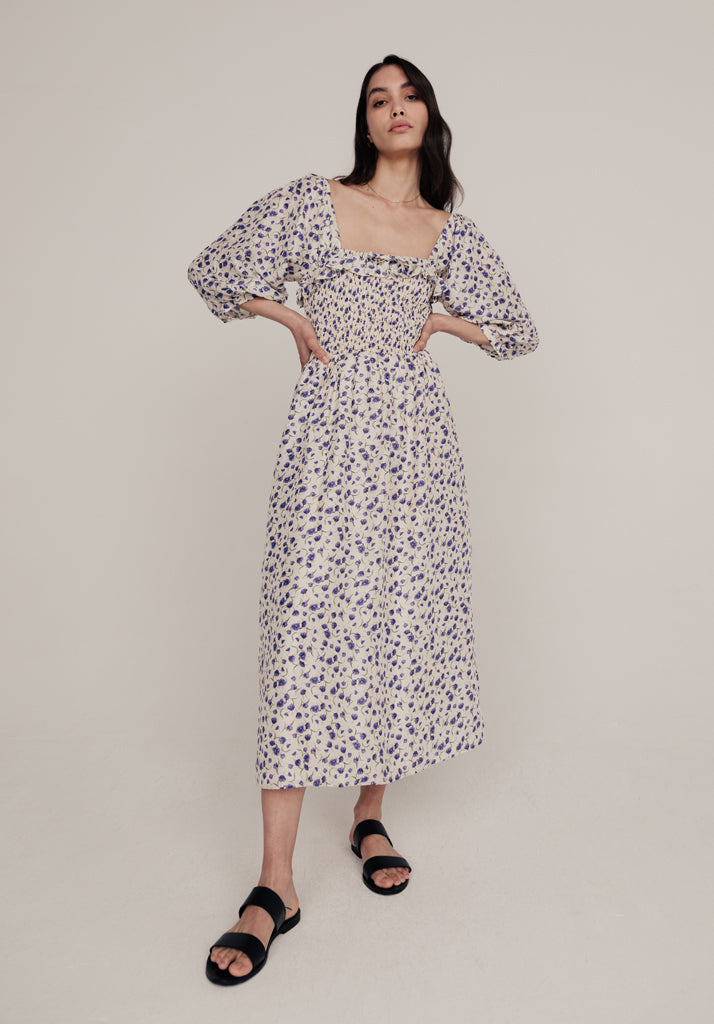 Matilda Dress Camellia Violet Silk