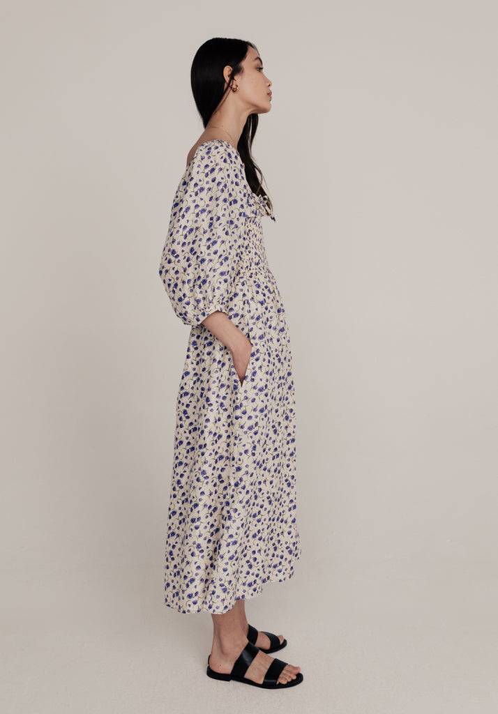 Matilda Dress Camellia Violet Silk