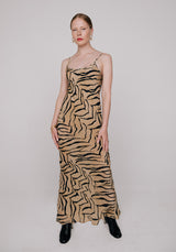 Roxy Slip Dress Tiger Natural